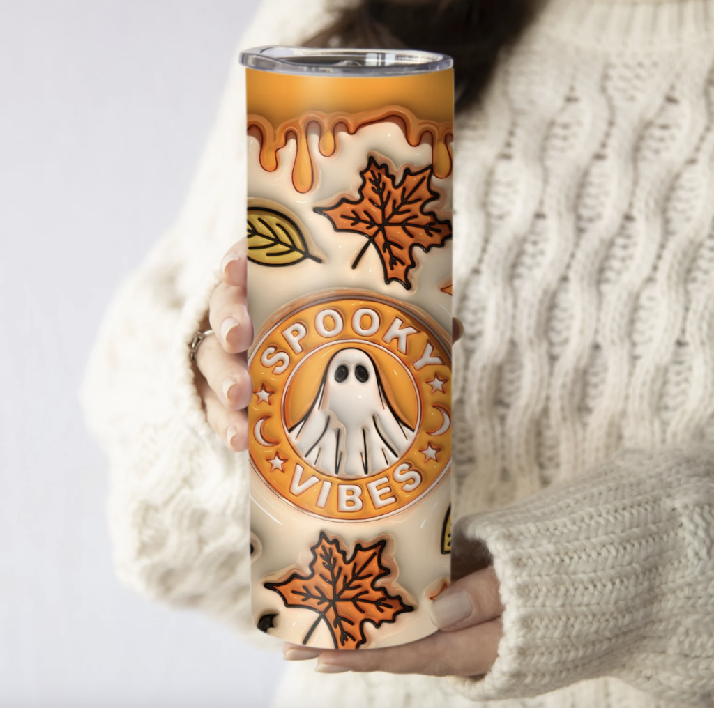 Halloween spooky vibes tumbler